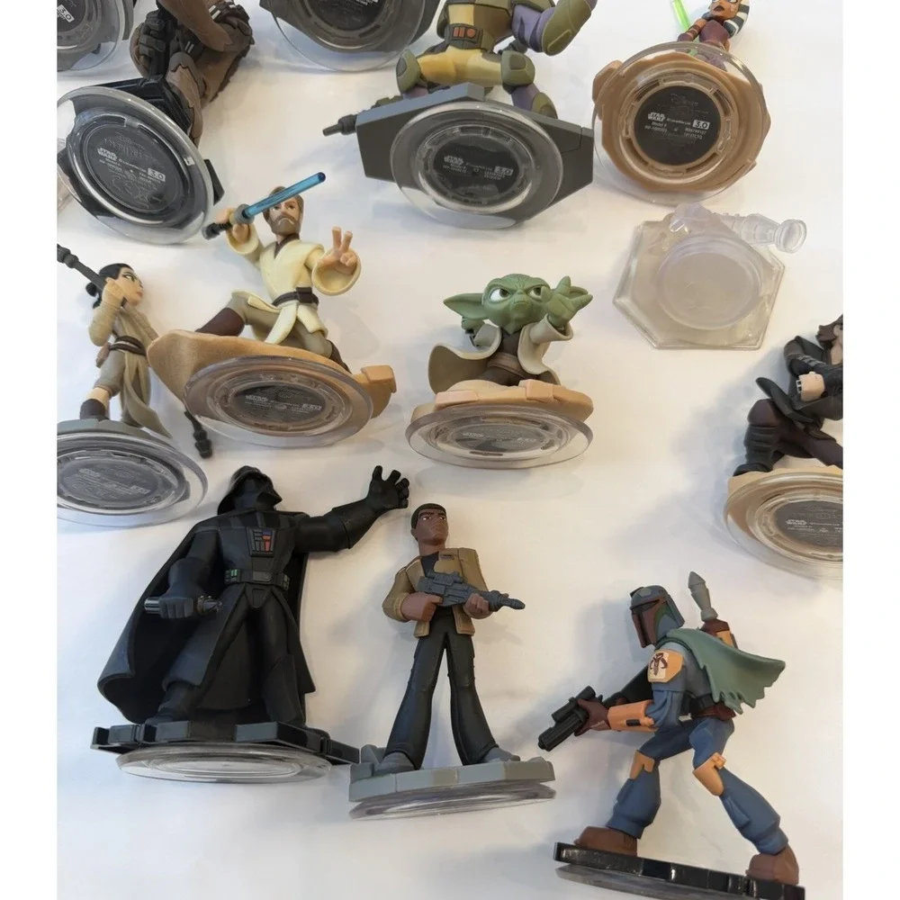 Disney Infinity 3.0 Star Wars Figure Lot Darth Vader Yoda Boba‎ Fett Rey Ahsoka